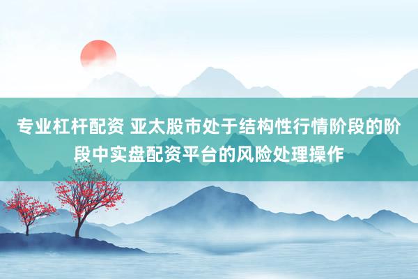 专业杠杆配资 亚太股市处于结构性行情阶段的阶段中实盘配资平台的风险处理操作